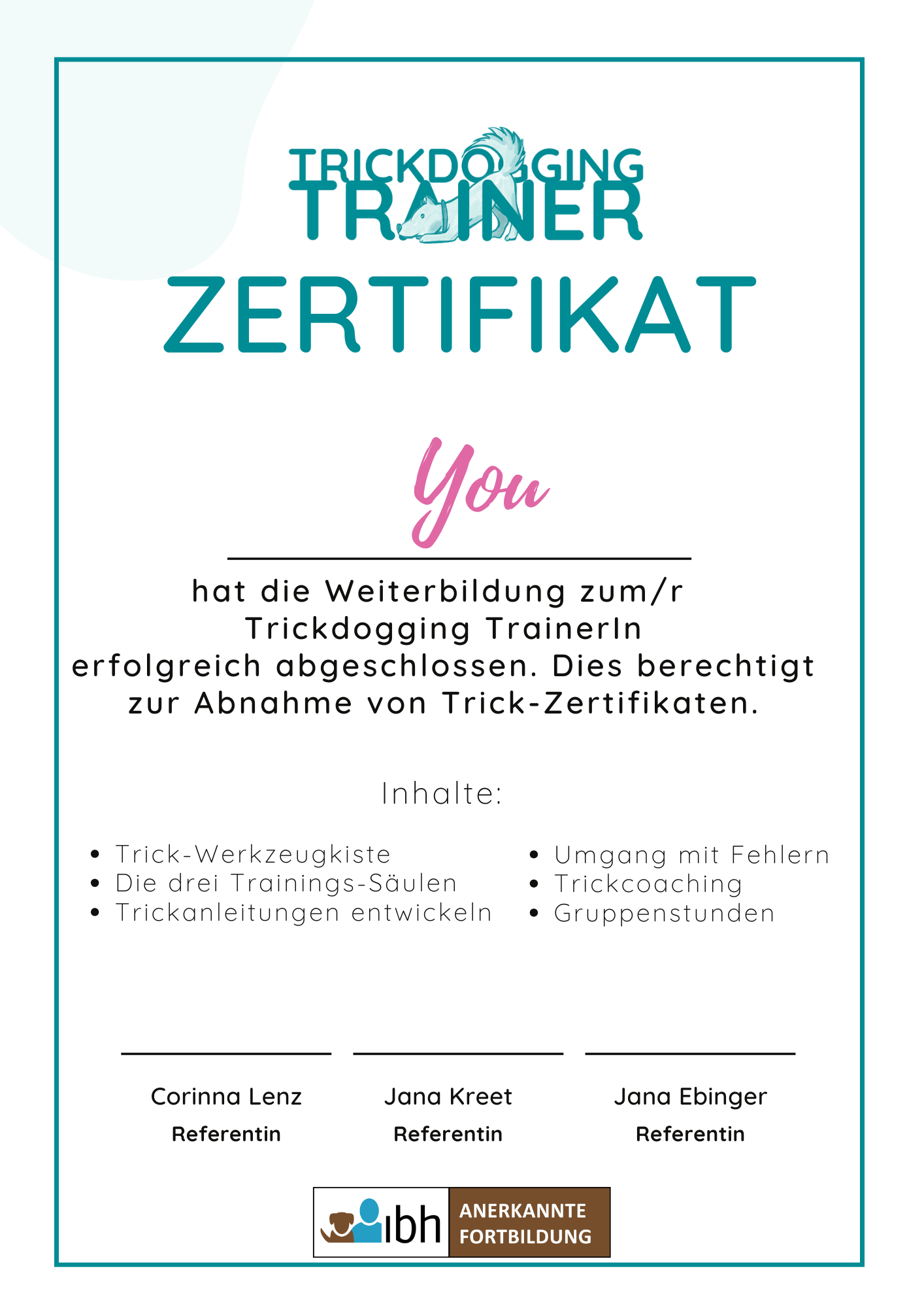 mit Unterschriften